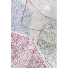 Paraguas Ezpeleta transparente con trazos en crema
